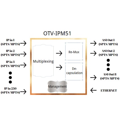 OTV-IPM51 IP TO Mpeg TS Processor